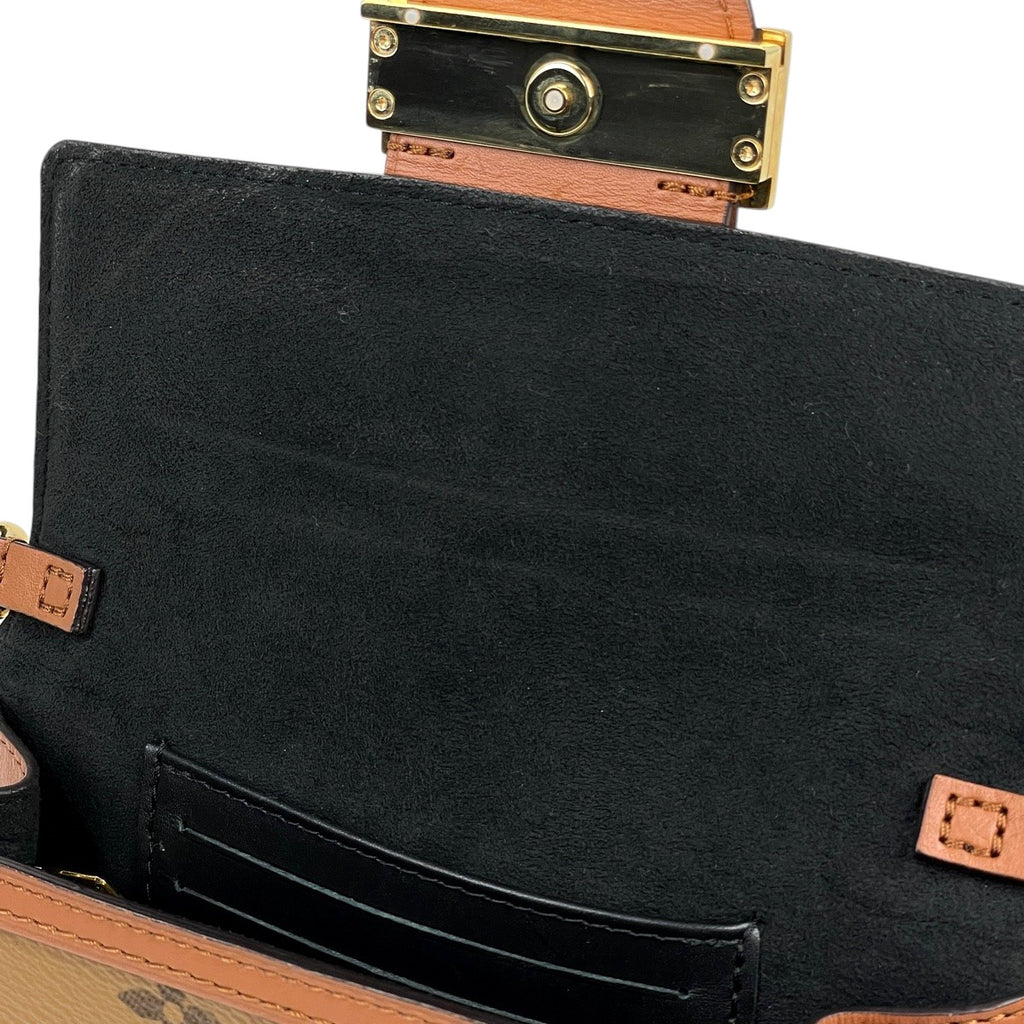 ルイ・ヴィトン ポルトフォイユ ドーフィーヌ チェーンウォレット ショルダーバッグ モノグラムリバース ブラウン M68746 レディース 【中古】brbag