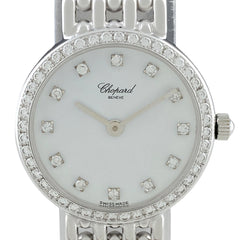 【保証書】ショパール クラシック 10/S5911 腕時計 WG ダイヤモンド クォーツ ホワイト レディース 【中古】wtcbb