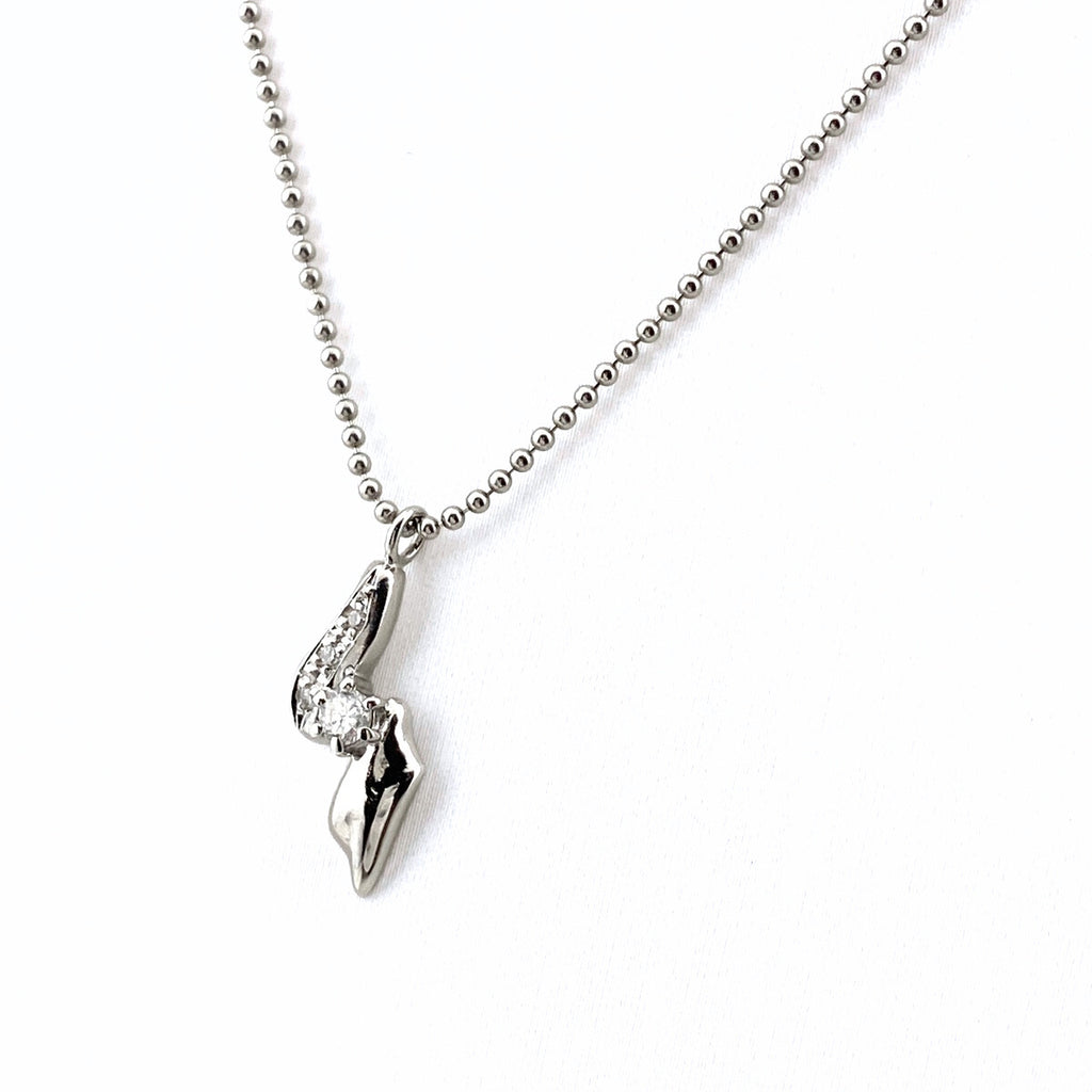 メレダイヤ デザインネックレス プラチナ ペンダント ネックレス Pt850 ダイヤモンド レディース 【中古】nbjwl