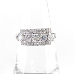 メレダイヤ デザインリング プラチナ 指輪 リング 14.5号 Pt900 ダイヤモンド レディース 【中古】nbjwl