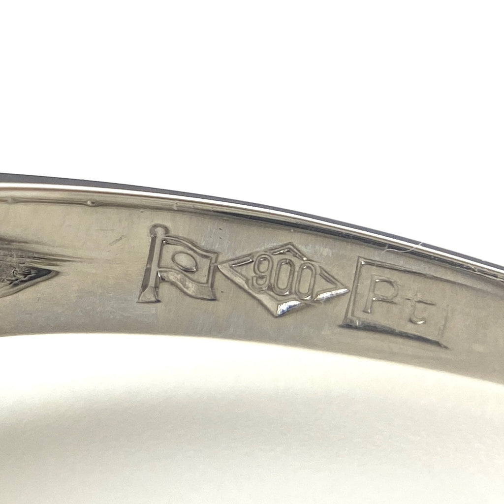 メレダイヤ デザインリング プラチナ 指輪 リング 14.5号 Pt900 ダイヤモンド レディース 【中古】nbjwl