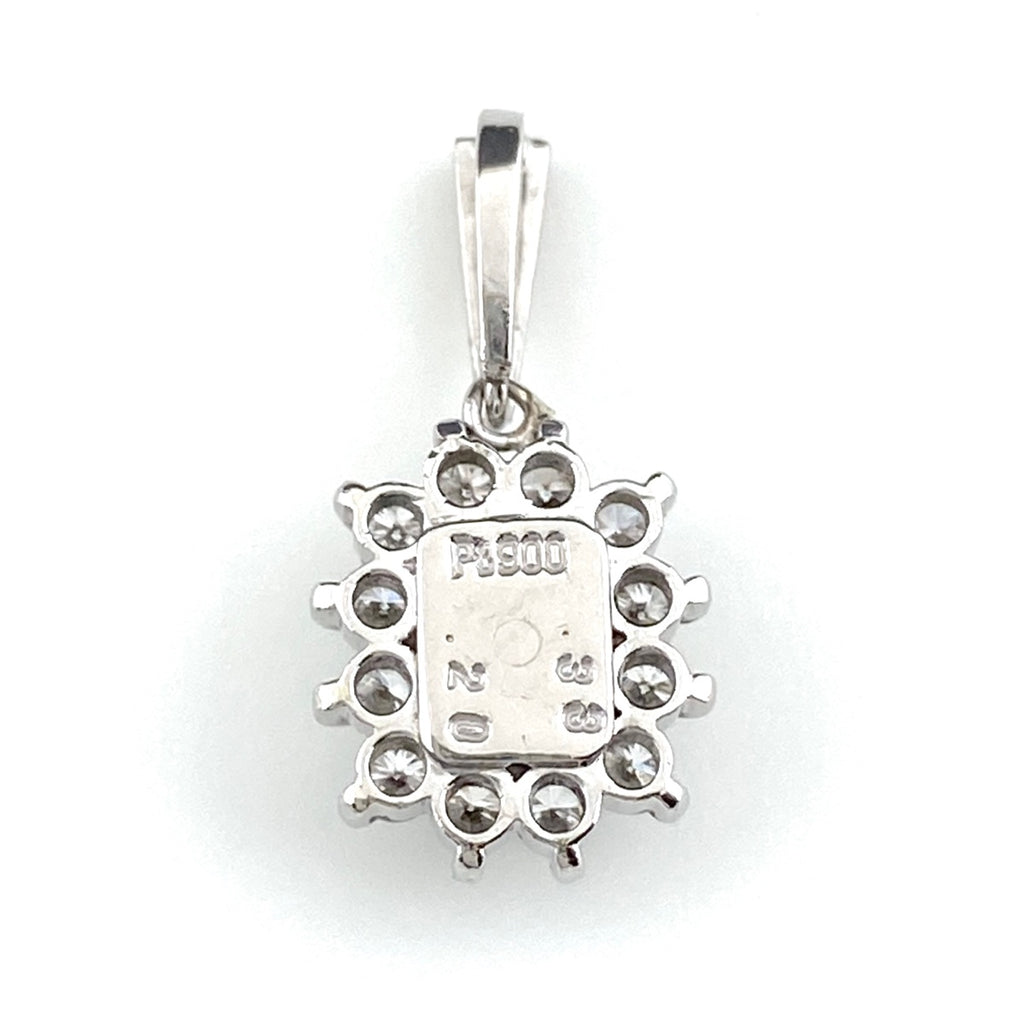 エメラルド ペンダントトップ プラチナ メレダイヤ ペンダントトップ Pt900 エメラルド ダイヤモンド レディース 【中古】nbjwl