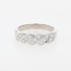 メレダイヤ デザインリング プラチナ 指輪 リング 18号 Pt900 ダイヤモンド メンズ 【中古】nbjwl