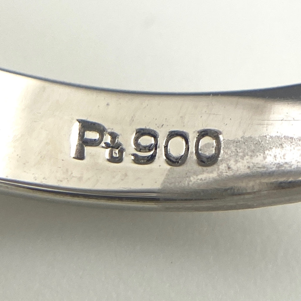 パール デザインリング プラチナ 指輪 メレダイヤ リング 13.5号 Pt900 パール ダイヤモンド レディース 【中古】nbjwl