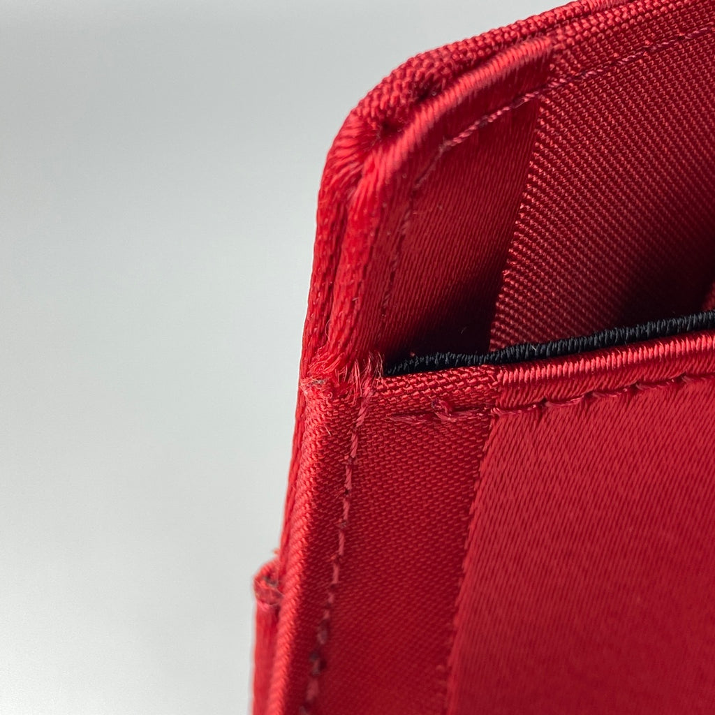 イヴ・サンローラン ロゴ ハンドバッグ YSL ストライプ ハンドバッグ サテン レッド レディース 【中古】brbag