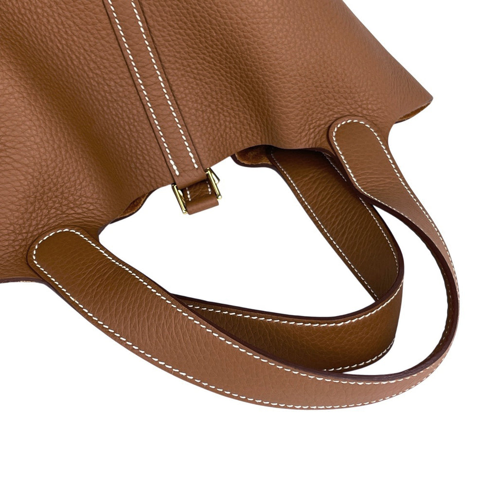 エルメス ピコタンロック MM ミニバッグ ハンドバッグ トリヨンクレマンス ゴールド W レディース 【中古】brbag