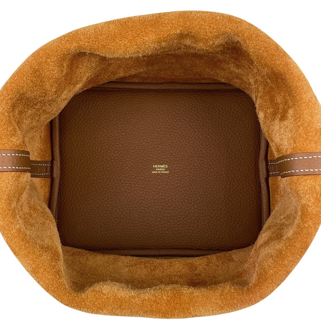 エルメス ピコタンロック MM ミニバッグ ハンドバッグ トリヨンクレマンス ゴールド W レディース 【中古】brbag