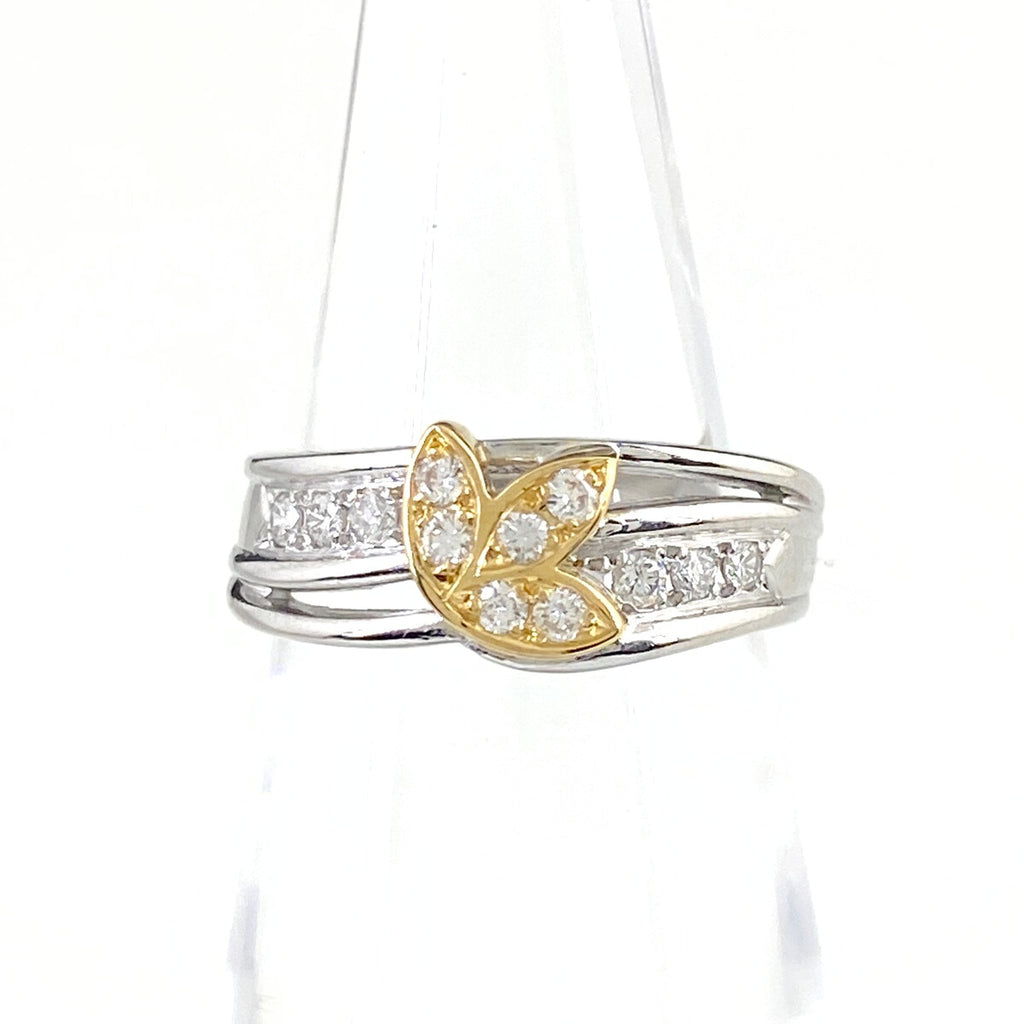 ポーラ メレダイヤ デザインリング プラチナ 指輪 リング 10号 Pt900 750 ダイヤモンド レディース 【中古】brjwl