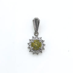 クリソリベルキャッツアイ ペンダントトップ プラチナ メレダイヤ ペンダントトップ Pt900 ダイヤモンド クリソリベルキャッツアイ レディース 【中古】nbjwl