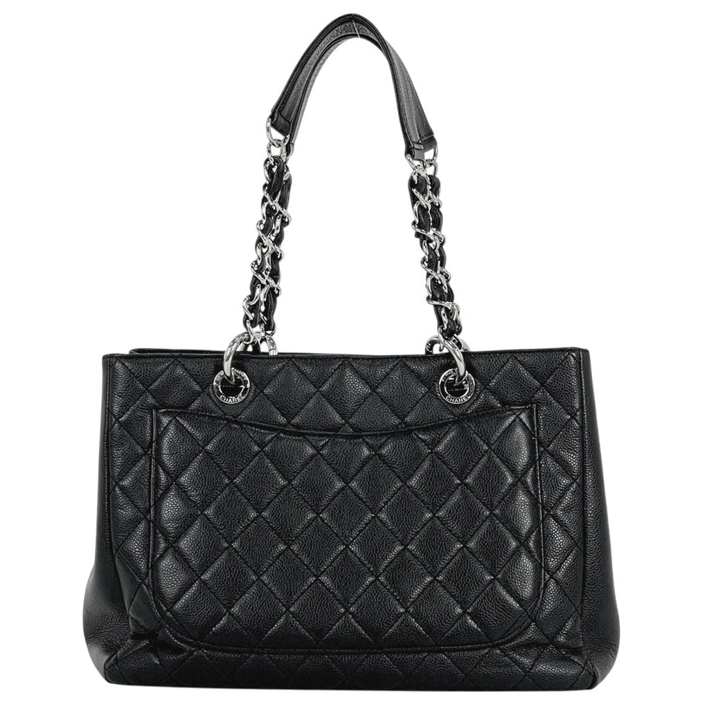 シャネル ココマーク チェーン トートバッグ ショルダーバッグ マトラッセ GST トートバッグ キャビアスキン ブラック A50995 レディース 【中古】brbag