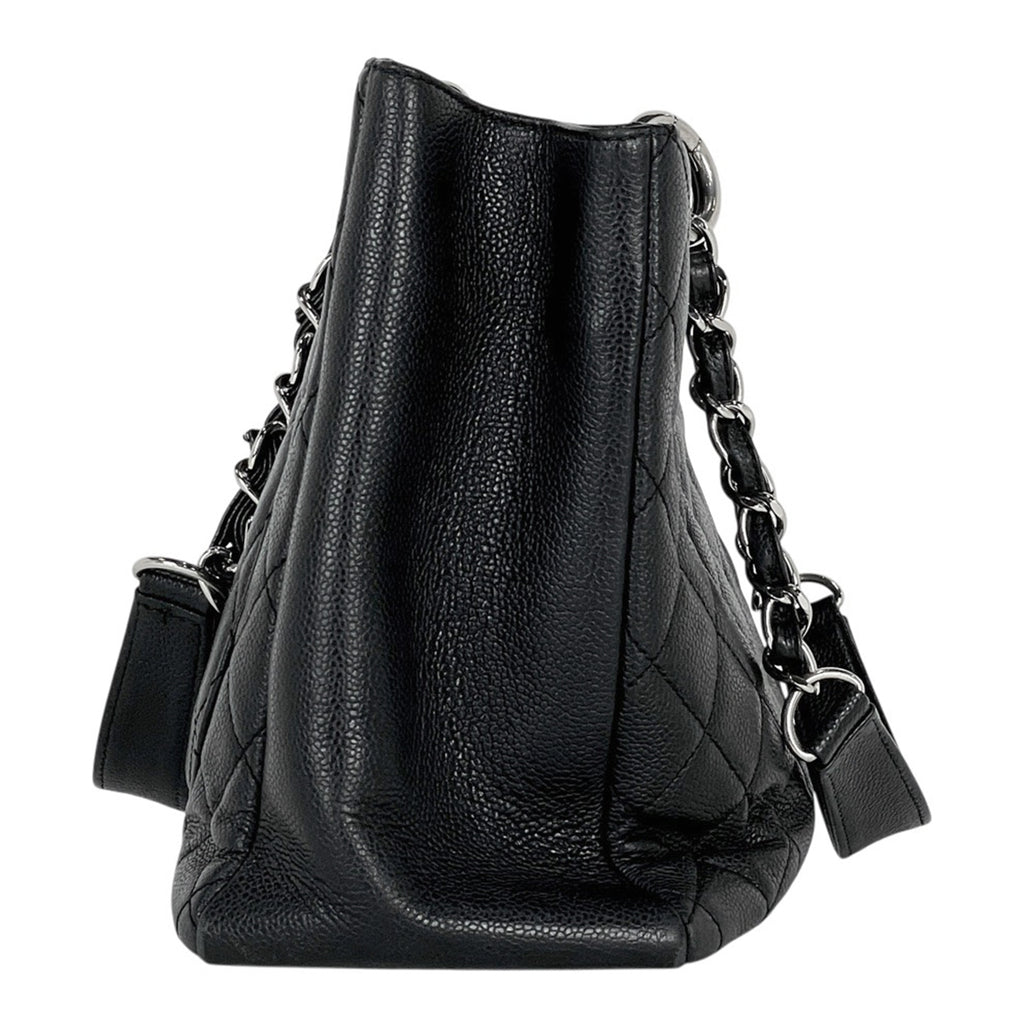 シャネル ココマーク チェーン トートバッグ ショルダーバッグ マトラッセ GST トートバッグ キャビアスキン ブラック A50995 レディース 【中古】brbag