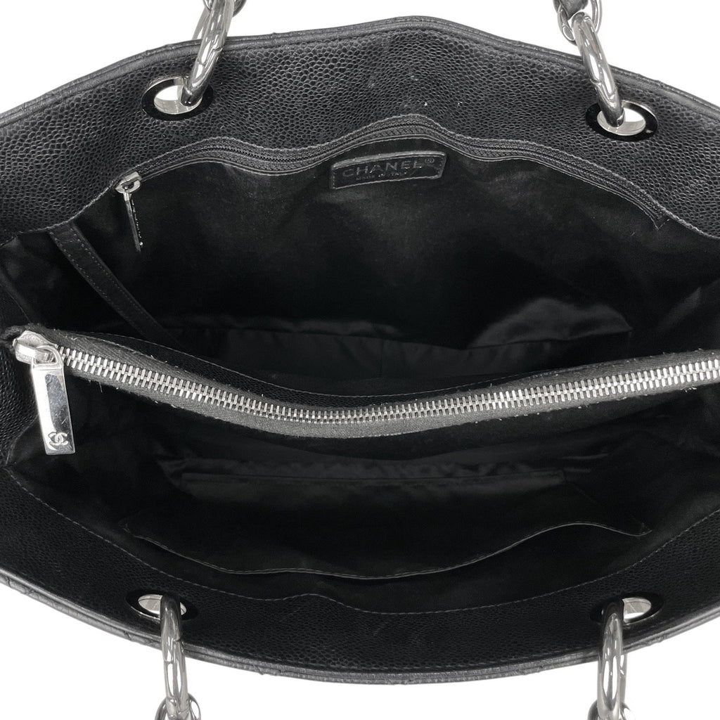 シャネル ココマーク チェーン トートバッグ ショルダーバッグ マトラッセ GST トートバッグ キャビアスキン ブラック A50995 レディース 【中古】brbag