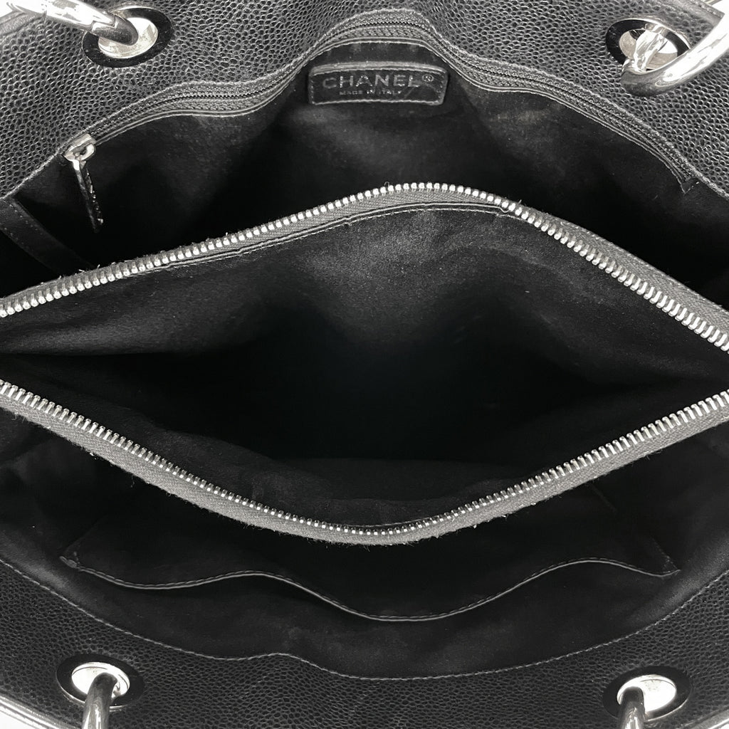 シャネル ココマーク チェーン トートバッグ ショルダーバッグ マトラッセ GST トートバッグ キャビアスキン ブラック A50995 レディース 【中古】brbag