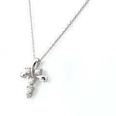 メレダイヤ デザインネックレス プラチナ ペンダント ネックレス Pt900 Pt850 ダイヤモンド レディース 【中古】nbjwl
