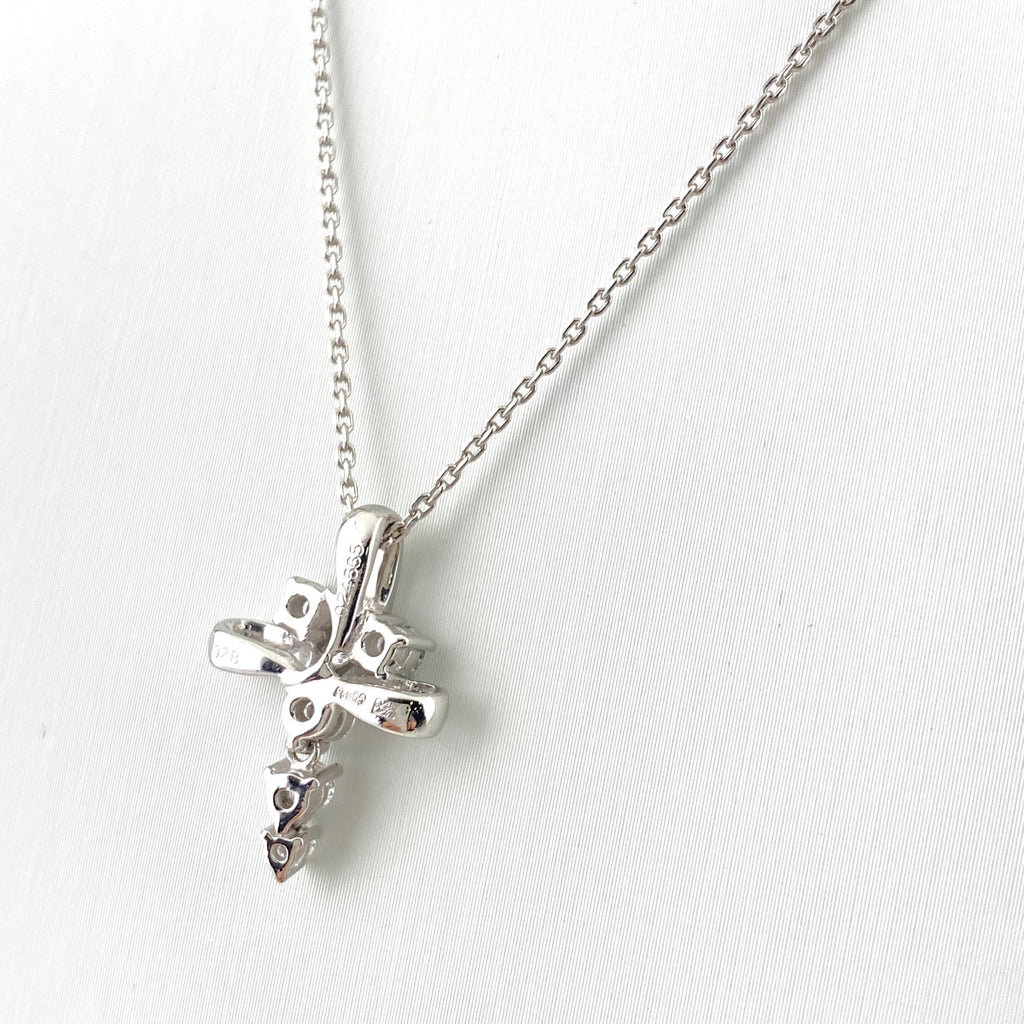 メレダイヤ デザインネックレス プラチナ ペンダント ネックレス Pt900 Pt850 ダイヤモンド レディース 【中古】nbjwl