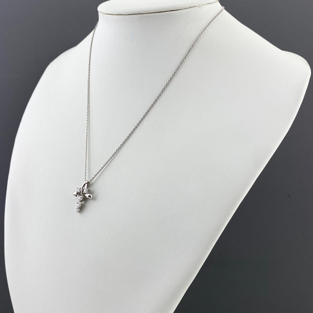 メレダイヤ デザインネックレス プラチナ ペンダント ネックレス Pt900 Pt850 ダイヤモンド レディース 【中古】nbjwl