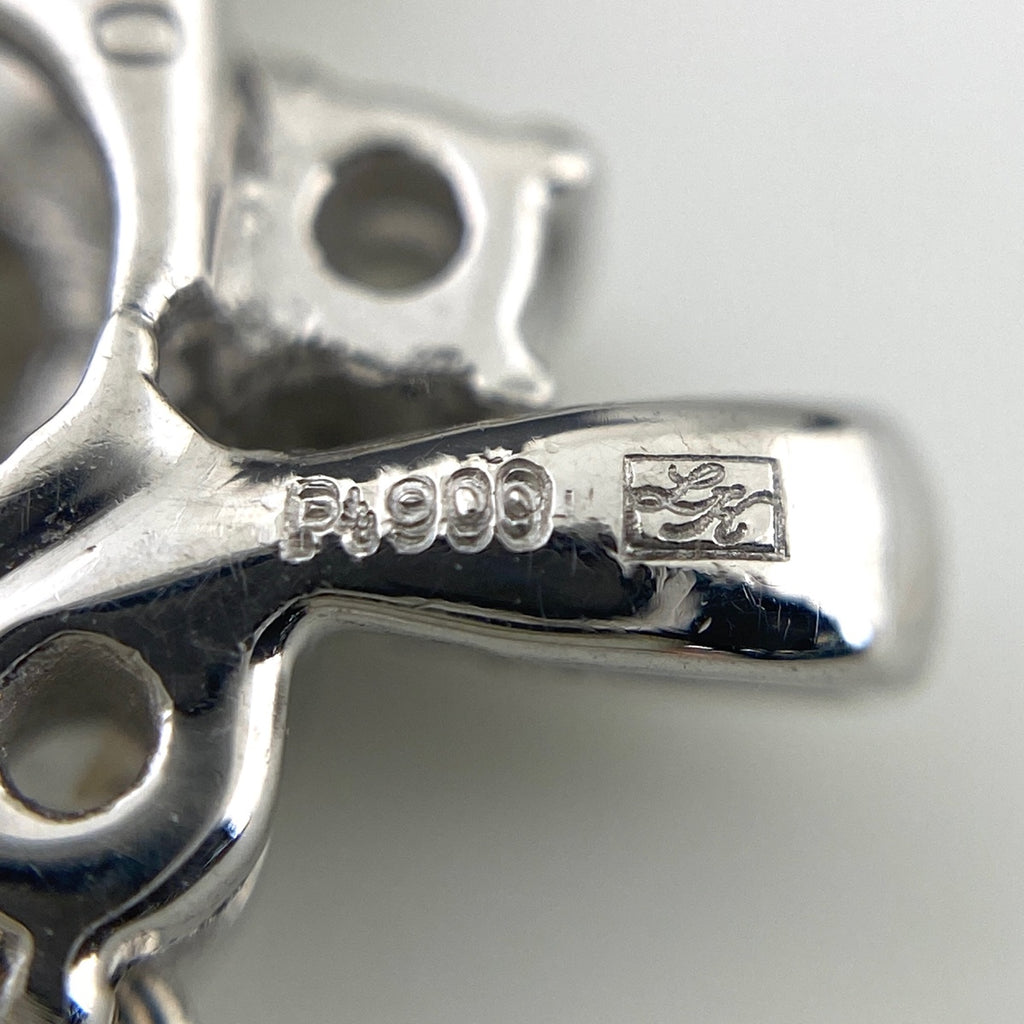 メレダイヤ デザインネックレス プラチナ ペンダント ネックレス Pt900 Pt850 ダイヤモンド レディース 【中古】nbjwl