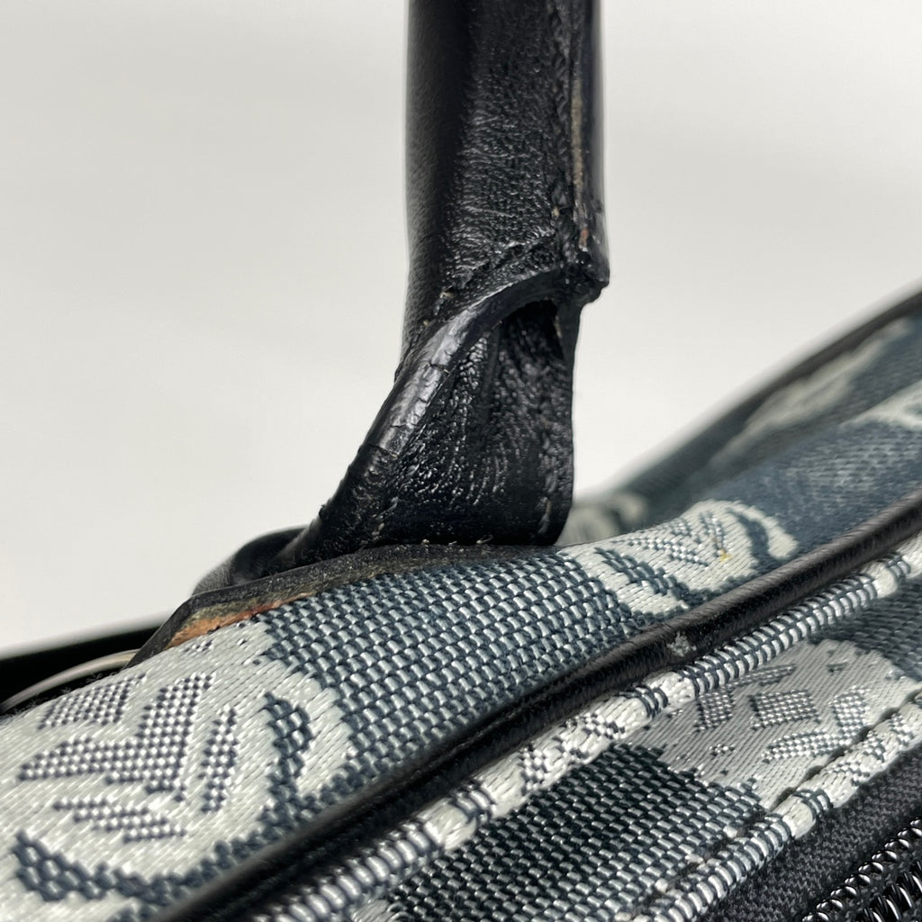 ロエベ アナグラム トートバッグ ハンドバッグ キャンバス ブラック ホワイト レディース 【中古】brbag