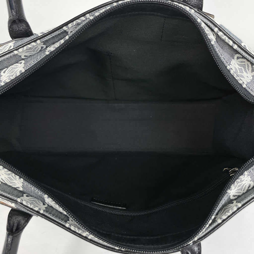 ロエベ アナグラム トートバッグ ハンドバッグ キャンバス ブラック ホワイト レディース 【中古】brbag