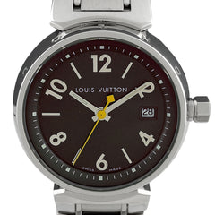 【保証書】ルイ・ヴィトン タンブール Q1211 腕時計 SS クォーツ ブラウン レディース 【中古】wtcbb