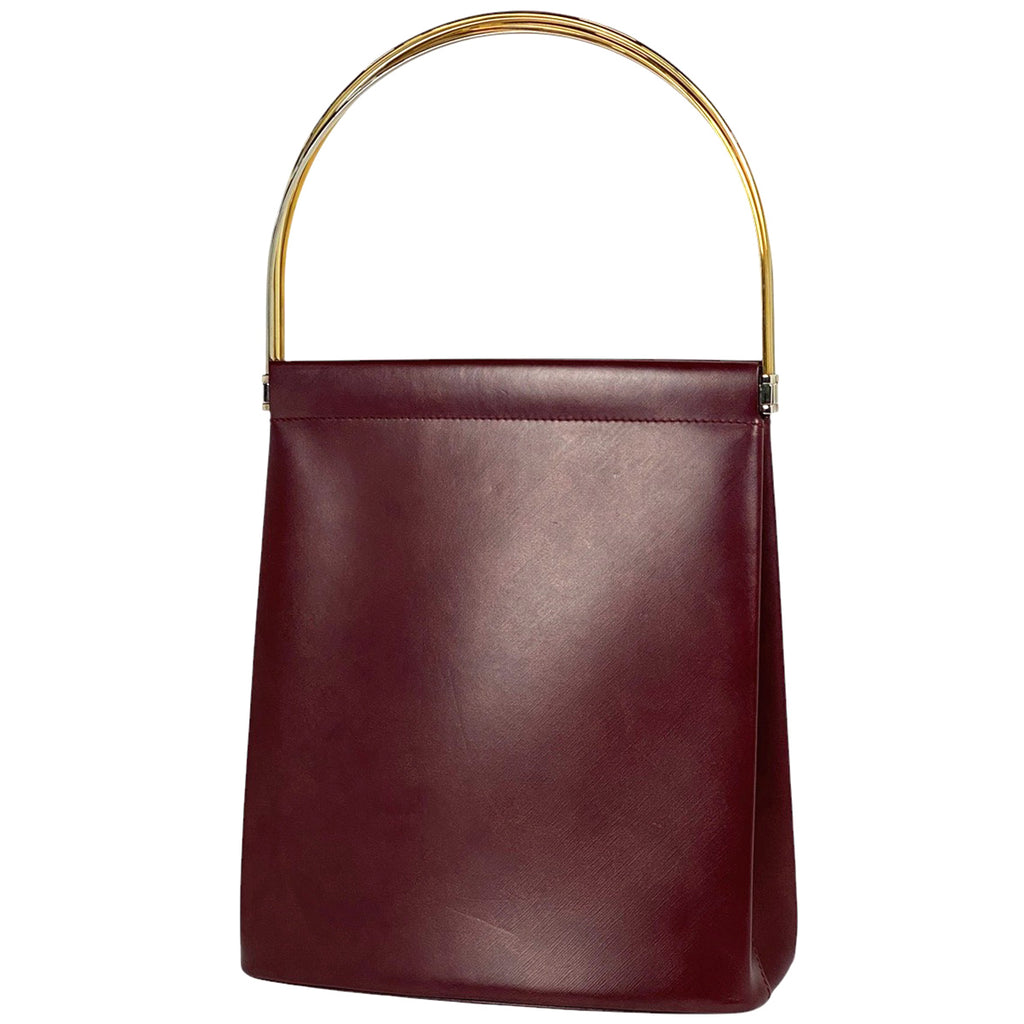 カルティエ トリニティ ハンドバッグ ハンドバッグ レザー ボルドー レディース 【中古】brbag