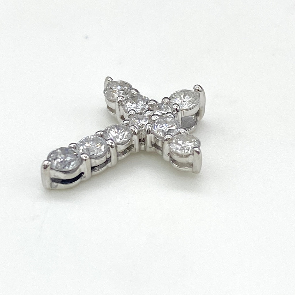 クロスモチーフ ペンダントトップ プラチナ メレダイヤ ペンダントトップ Pt900 ダイヤモンド レディース 【中古】nbjwl