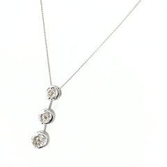 メレダイヤ デザインネックレス WG ホワイトゴールド ペンダント ネックレス K18 WG ダイヤモンド レディース 【中古】nbjwl