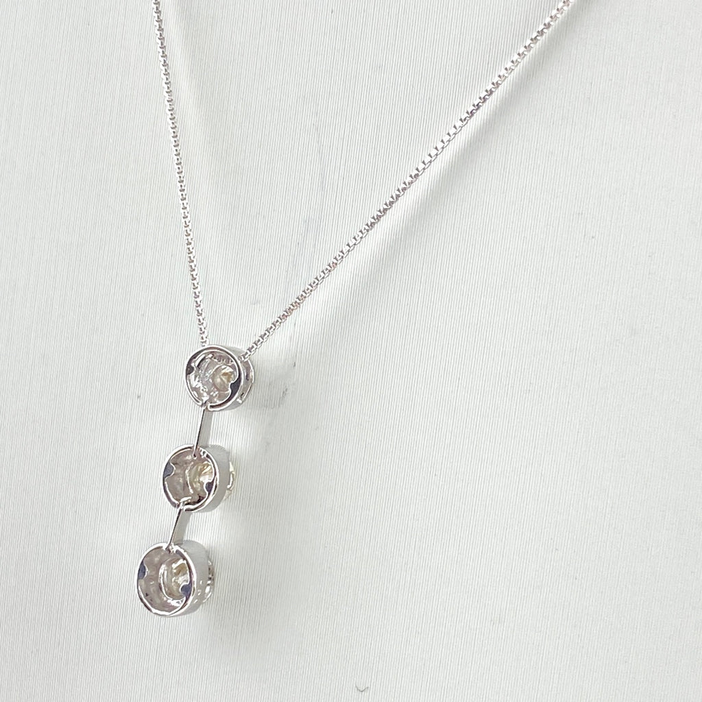 メレダイヤ デザインネックレス WG ホワイトゴールド ペンダント ネックレス K18 WG ダイヤモンド レディース 【中古】nbjwl