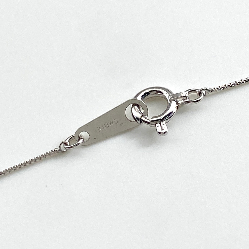 メレダイヤ デザインネックレス WG ホワイトゴールド ペンダント ネックレス K18 WG ダイヤモンド レディース 【中古】nbjwl