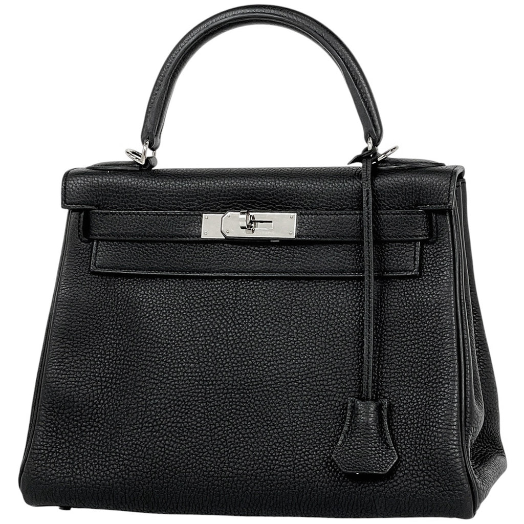 エルメス ケリー 28 内縫い 2WAY ショルダーバッグ ハンドバッグ トリヨンクレマンス ブラック □R レディース 【中古】brbag