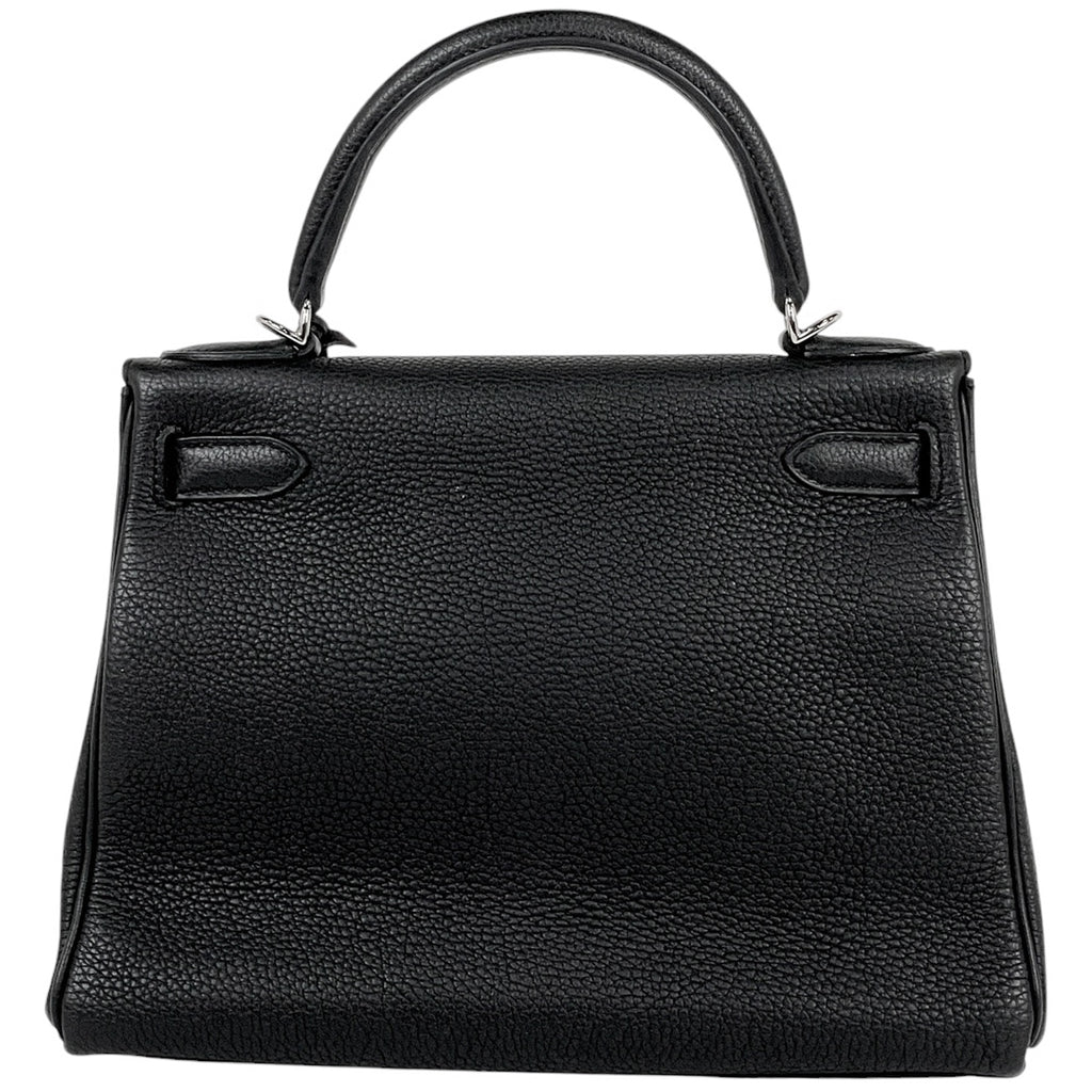 エルメス ケリー 28 内縫い 2WAY ショルダーバッグ ハンドバッグ トリヨンクレマンス ブラック □R レディース 【中古】brbag