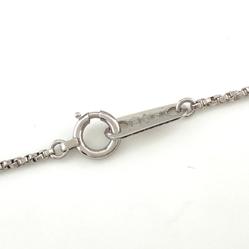 サファイア デザインネックレス プラチナ ペンダント メレダイヤ ネックレス Pt900 Pt850 サファイア レディース 【中古】nbjwl