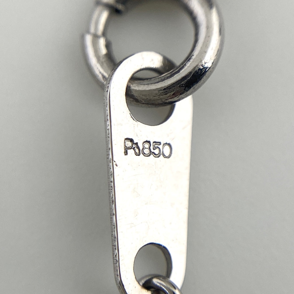 サファイア デザインネックレス プラチナ ペンダント メレダイヤ ネックレス Pt900 Pt850 サファイア レディース 【中古】nbjwl