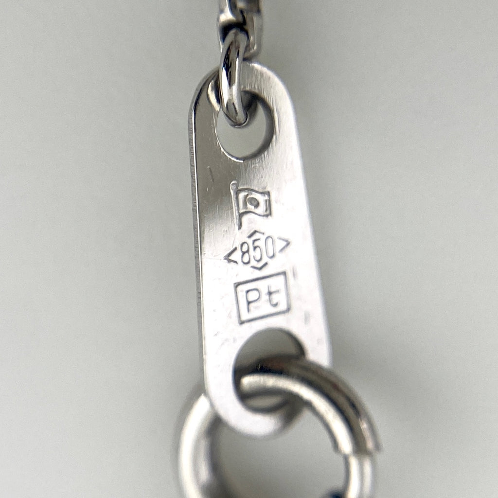 サファイア デザインネックレス プラチナ ペンダント メレダイヤ ネックレス Pt900 Pt850 サファイア レディース 【中古】nbjwl