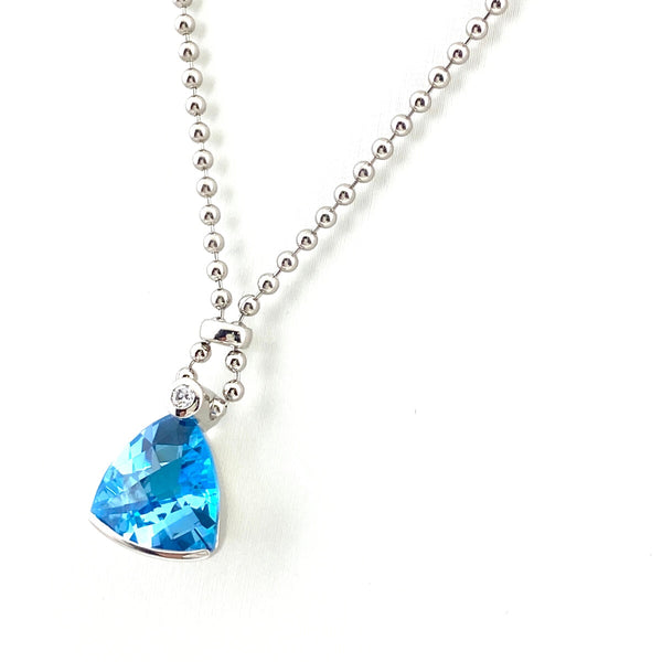 バイセル公式】La verite ブルートパーズ デザインネックレス プラチナ