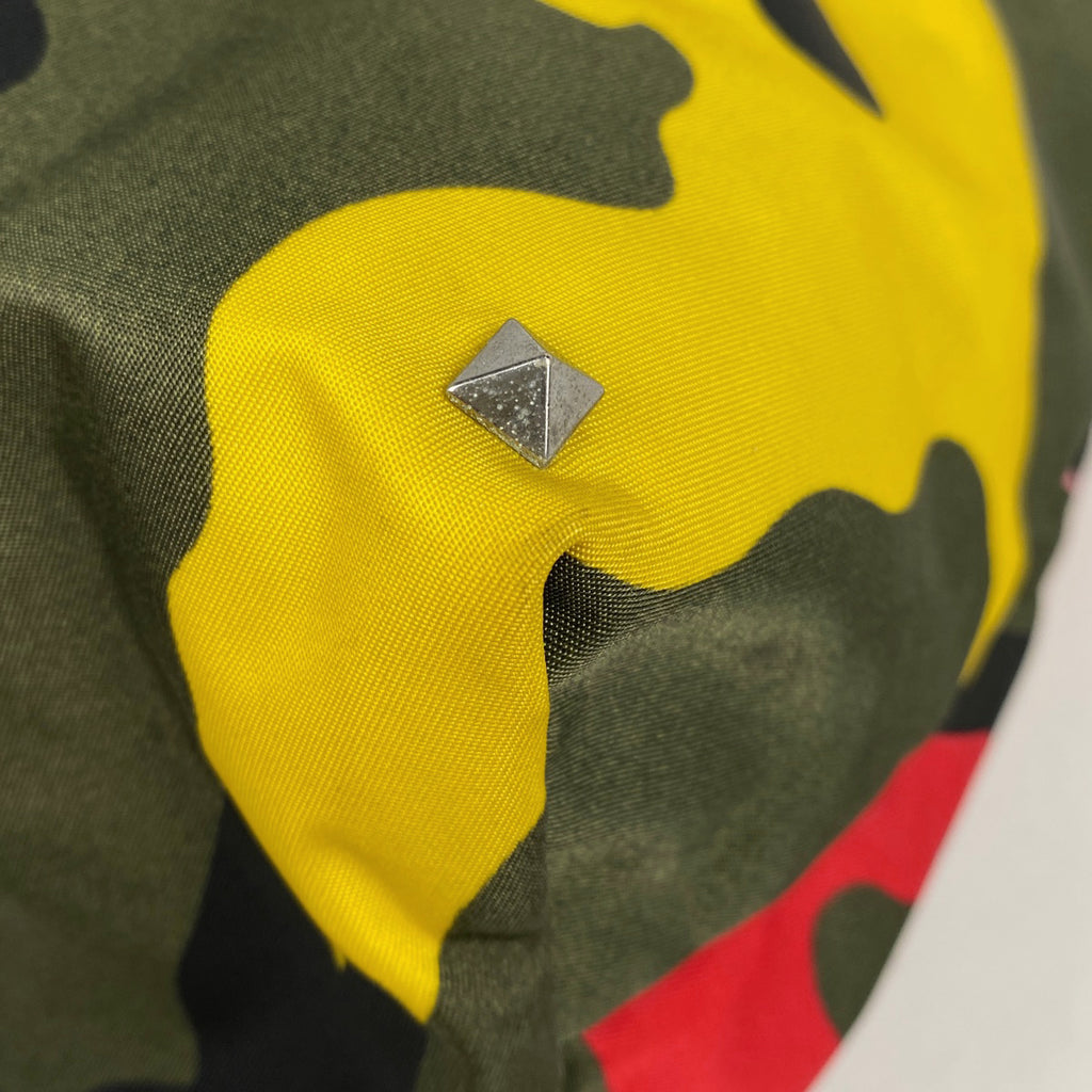 ヴァレンティノ・ガラヴァーニ ロックスタッズ トートバッグ カモフラージュ 迷彩柄 トートバッグ ナイロン グリーン マルチカラー レディース 【中古】brbag