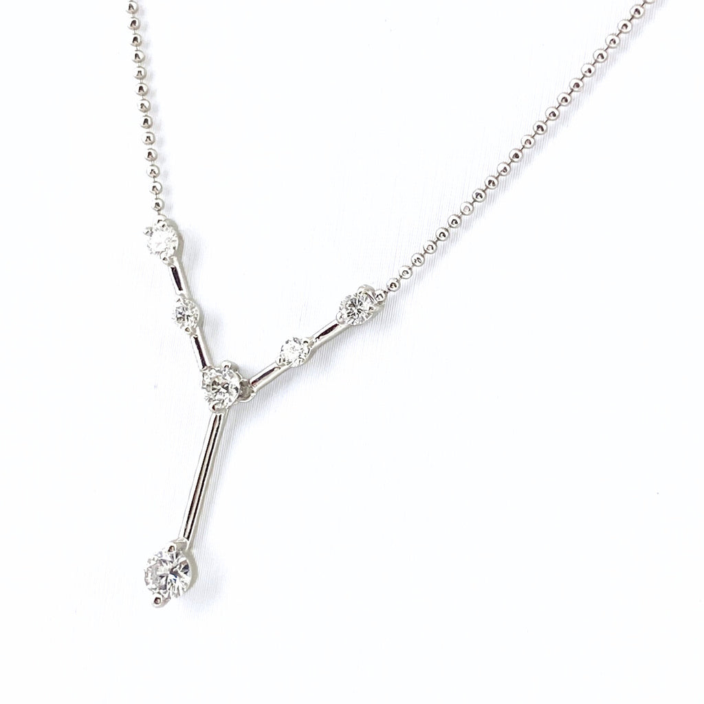 メレダイヤ デザインネックレス プラチナ ペンダント ネックレス Pt850 ダイヤモンド レディース 【中古】nbjwl