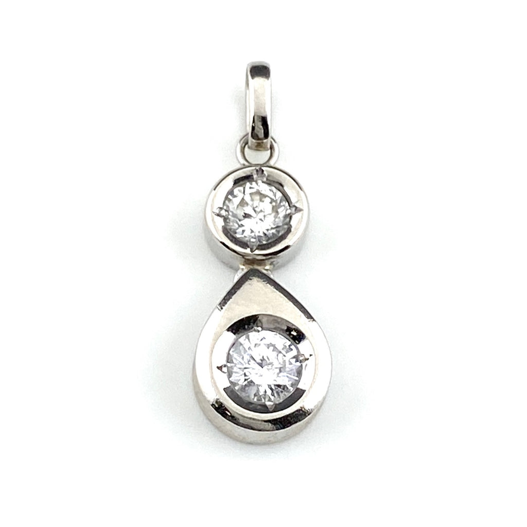 ダイヤモンド デザインペンダントトップ プラチナ ペンダントトップ Pt900 ダイヤモンド レディース 【中古】nbjwl