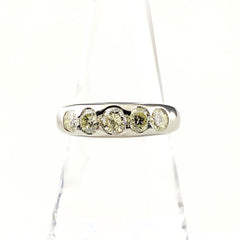 メレダイヤ デザインリング プラチナ 指輪 リング 16号 Pt900 ダイヤモンド レディース 【中古】nbjwl