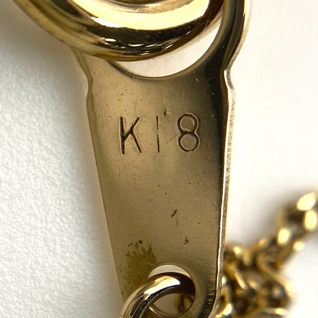 ハートモチーフ デザインネックレス YG イエローゴールド ペンダント メレダイヤ ネックレス K18 750 ダイヤモンド レディース 【中古】nbjwl