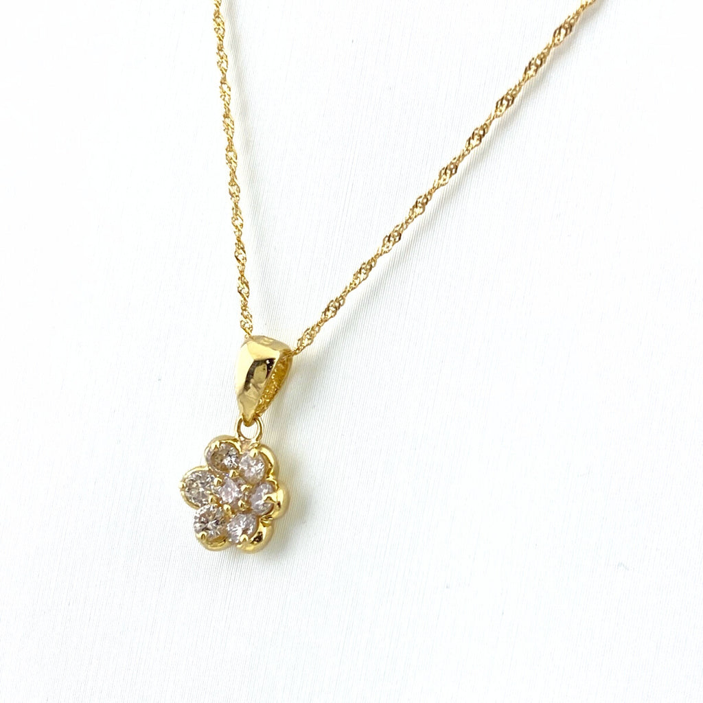 メレダイヤ デザインネックレス YG イエローゴールド ペンダント ネックレス K18 750 ダイヤモンド レディース 【中古】nbjwl