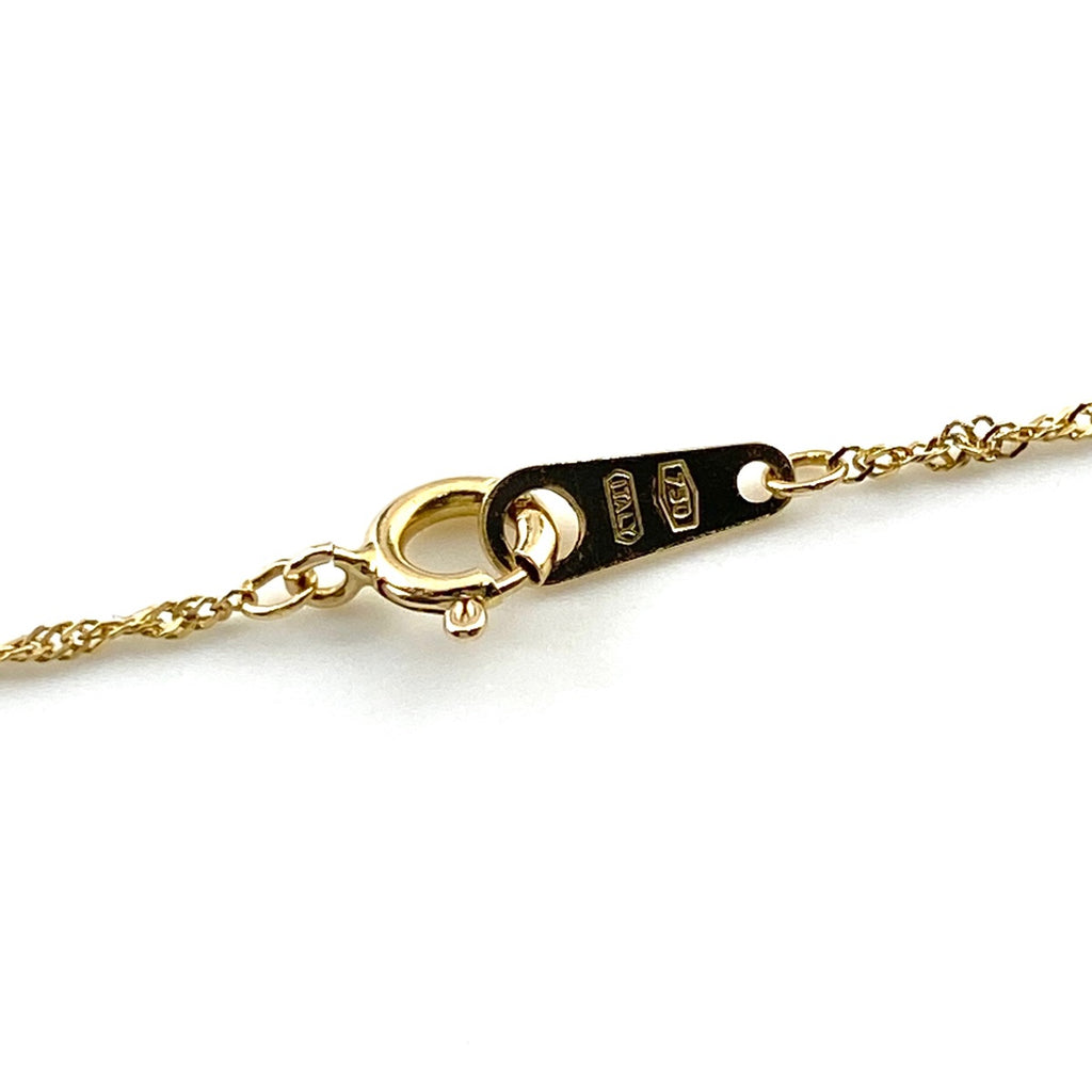 メレダイヤ デザインネックレス YG イエローゴールド ペンダント ネックレス K18 750 ダイヤモンド レディース 【中古】nbjwl