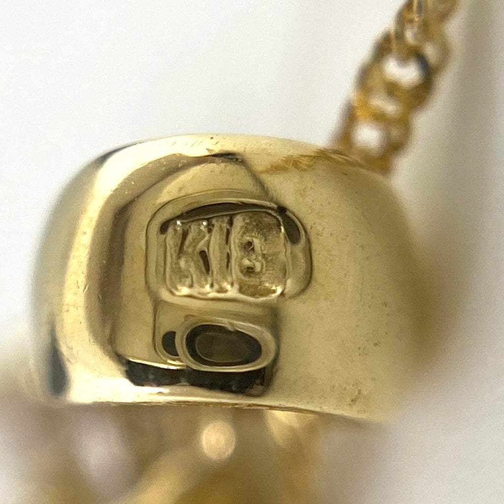 メレダイヤ デザインネックレス YG イエローゴールド ペンダント ネックレス K18 750 ダイヤモンド レディース 【中古】nbjwl