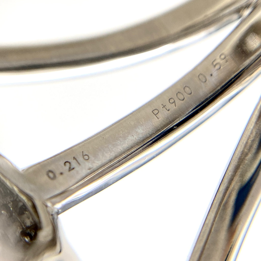 メレダイヤ デザインリング プラチナ 指輪 リング 13号 Pt900 ダイヤモンド レディース 【中古】nbjwl