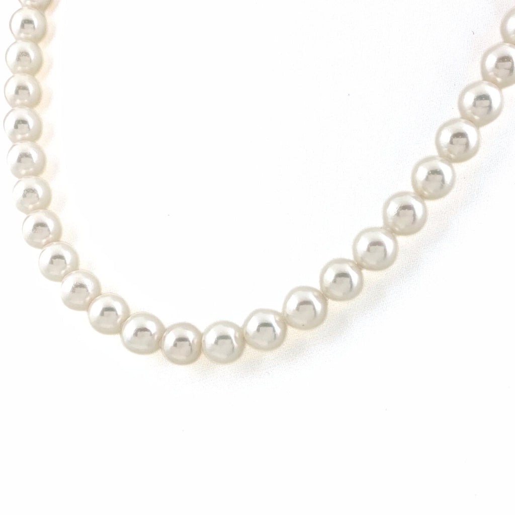 パール デザインネックレス シルバー 真珠 ネックレス SV パール レディース 【中古】nbjwl