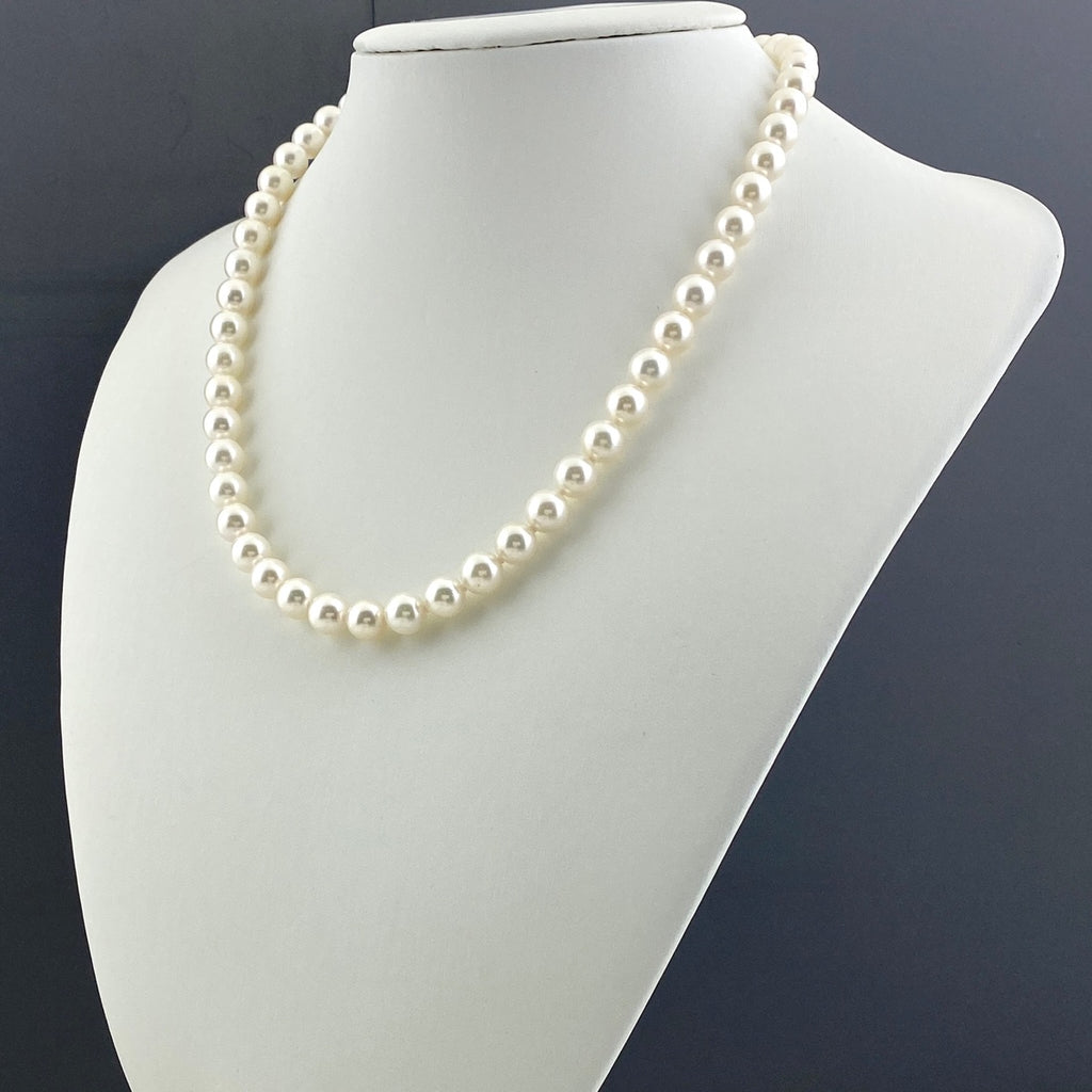 パール デザインネックレス シルバー 真珠 ネックレス SV パール レディース 【中古】nbjwl