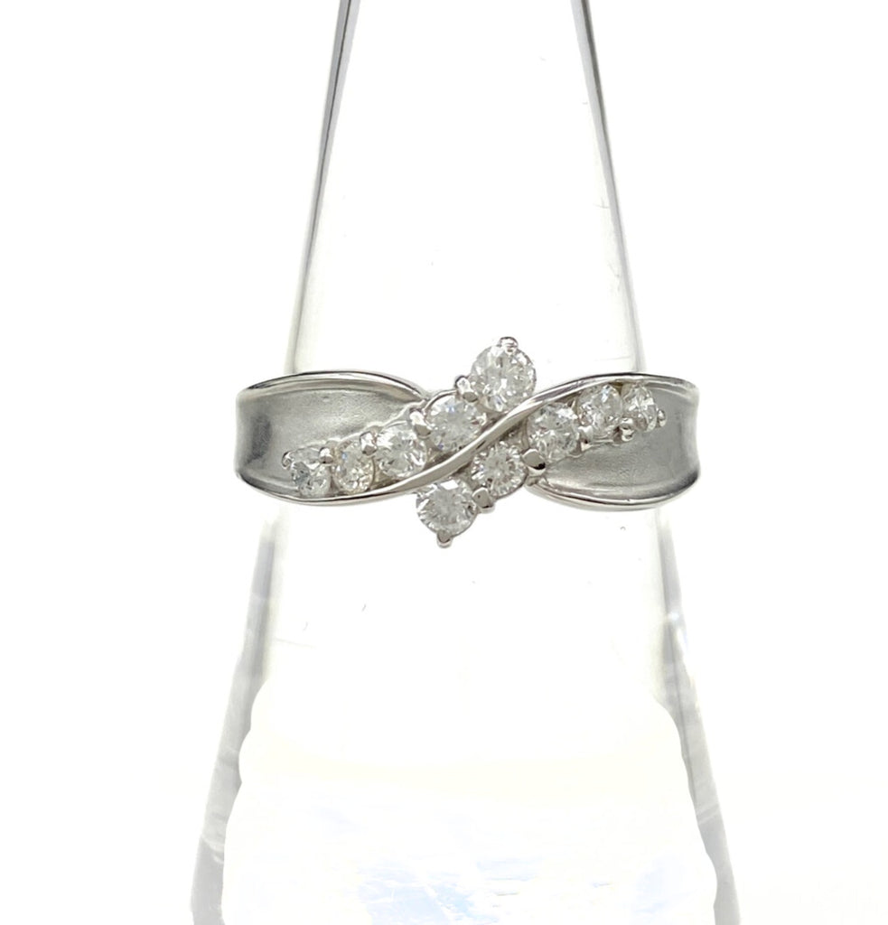 メレダイヤ デザインリング プラチナ 指輪 リング 16.5号 Pt900 ダイヤモンド レディース 【中古】nbjwl