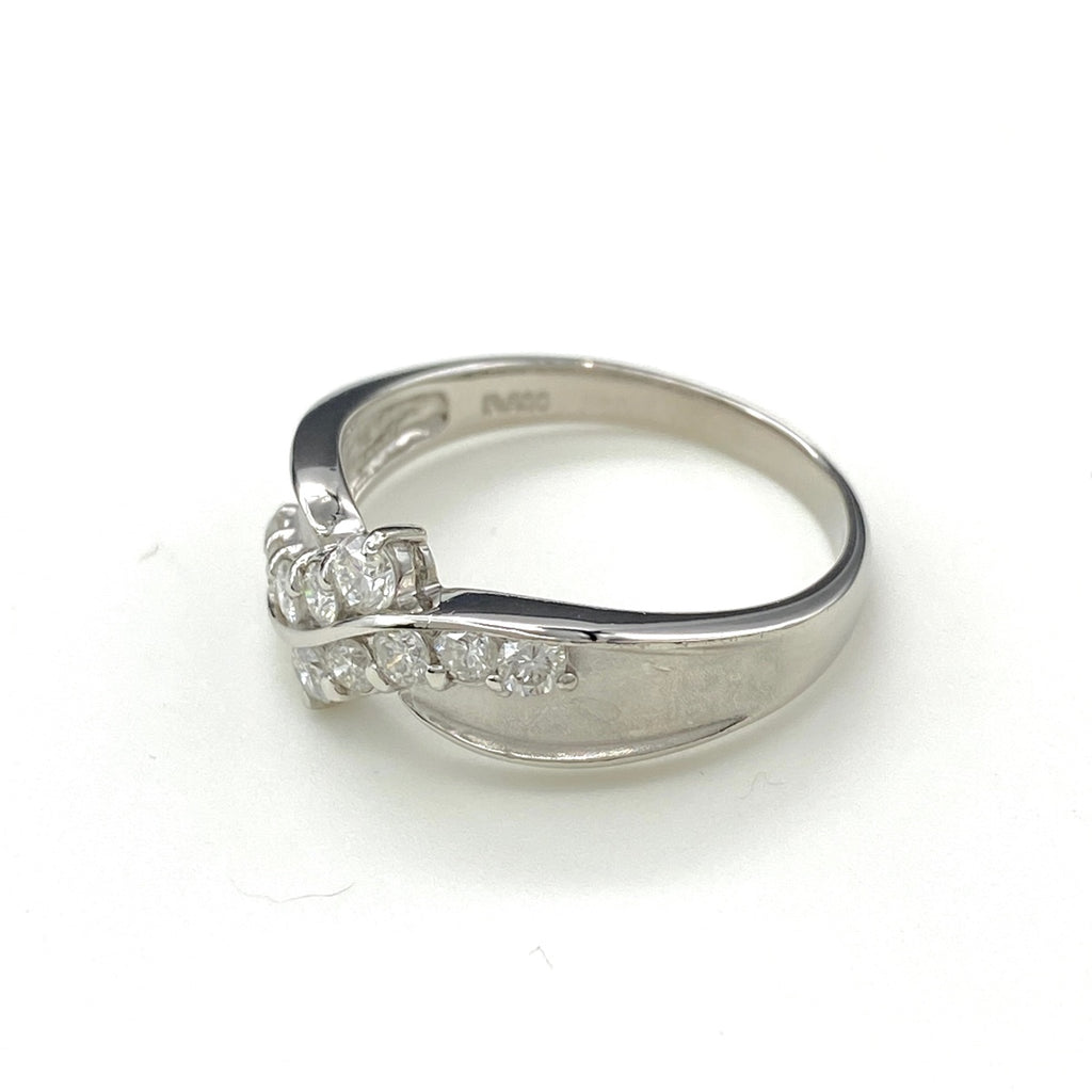 メレダイヤ デザインリング プラチナ 指輪 リング 16.5号 Pt900 ダイヤモンド レディース 【中古】nbjwl