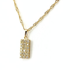 メレダイヤ デザインネックレス YG イエローゴールド ペンダント ネックレス K18 750 ダイヤモンド レディース 【中古】nbjwl