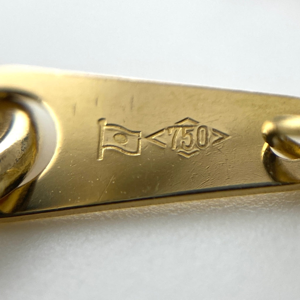 メレダイヤ デザインネックレス YG イエローゴールド ペンダント ネックレス K18 750 ダイヤモンド レディース 【中古】nbjwl